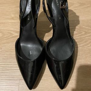 Marc Fisher Pointed Toe Patent Leather Heel